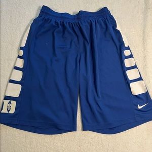 Nike Elite Stripe Duke Blue Devils Practice Dri-Fit Basketball Shorts Medium